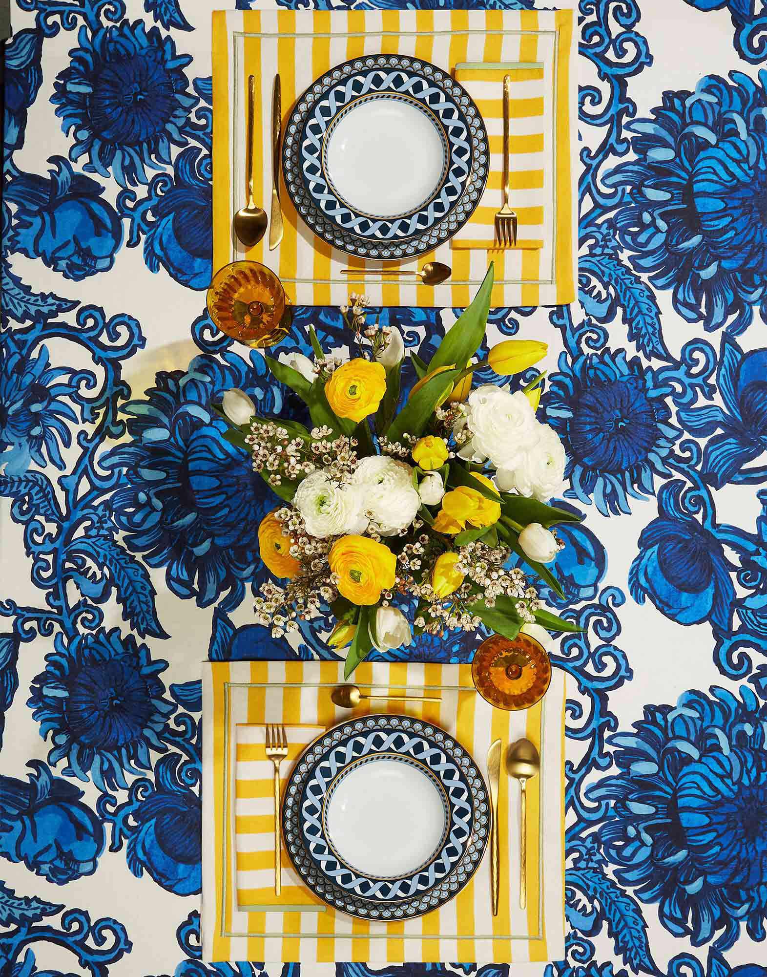 Placemat Set Of 2 La DoubleJ: Riviera Giallo Placemat Set Of 2 La DoubleJ: Riviera Giallo TBM0010LIN001