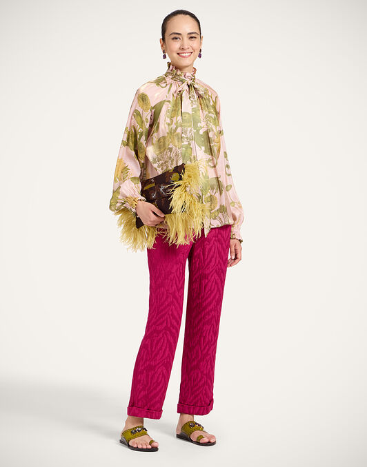 Sigaretta Pants La DoubleJ: Animalier Raspberry TRO0215JCQ118