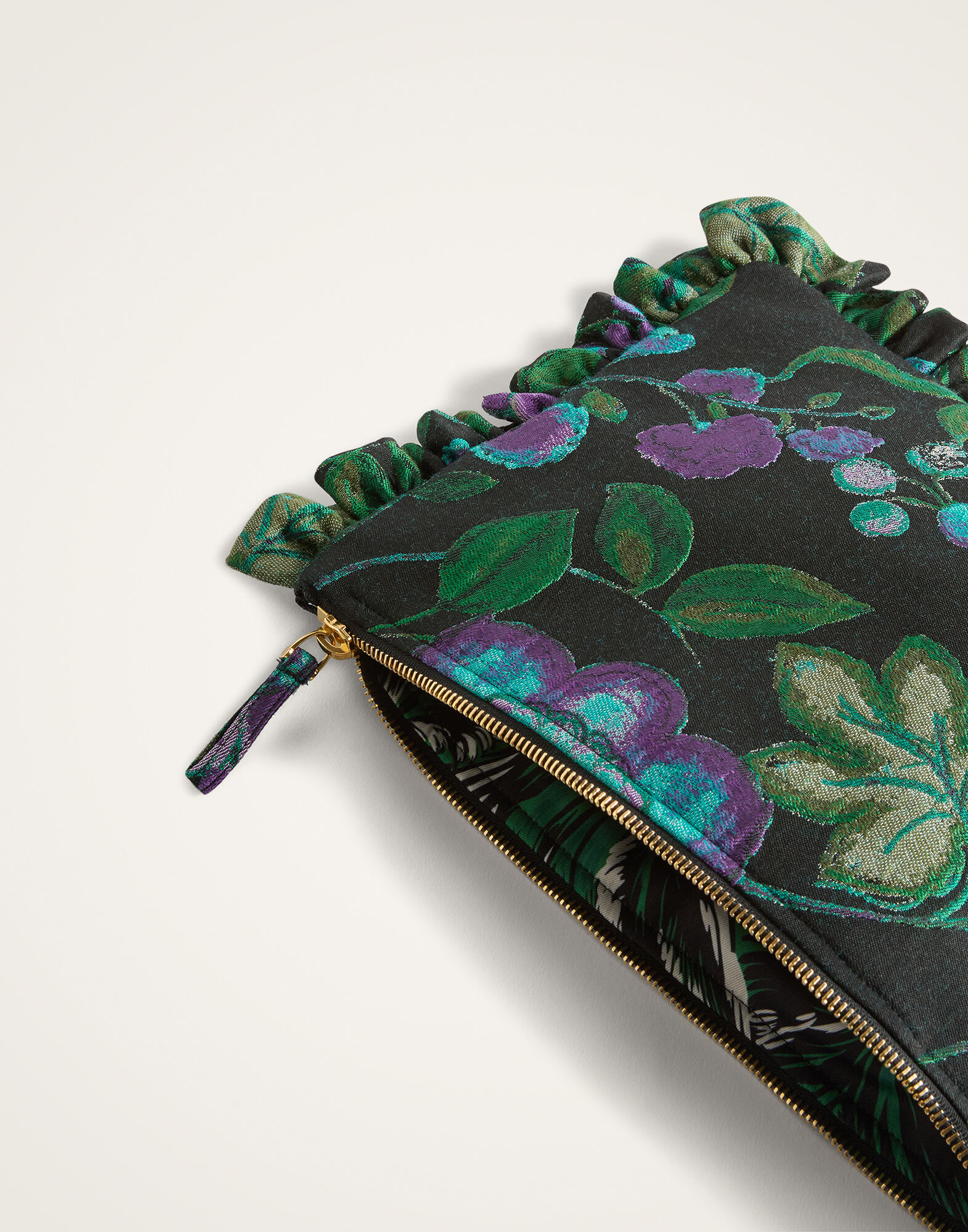 Hand Pochette La DoubleJ: Botanical Black BAG0059JCQ144