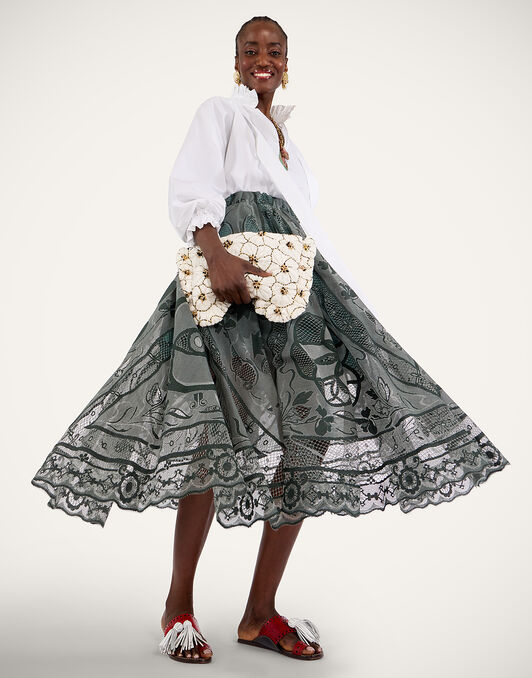 Duchess Skirt La DoubleJ: Solid Emerald Duchess Skirt La DoubleJ: Solid Emerald SKI0146LAC010