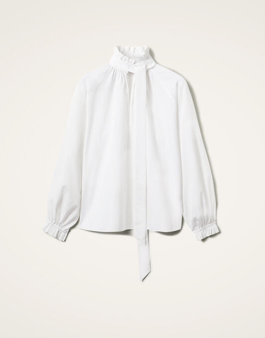 Cerere Blouse La DoubleJ: Solid White Cerere Blouse La DoubleJ: Solid White SHI0120COT064