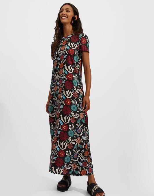 Swing Dress La DoubleJ: Fire Flower Swing Dress LaDoubleJ: Fire Flower DRE0001SIL001