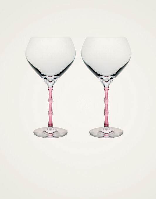 Bamboo Balloon Glasses Set Of 2 La DoubleJ: Solid Pink GLA0049GLS002