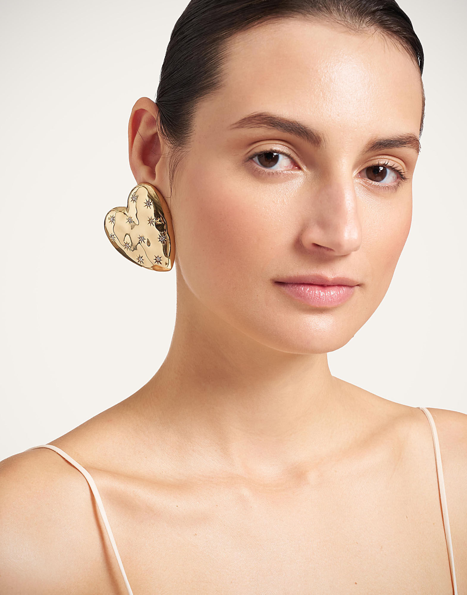 Love Star Earrings La DoubleJ: 24K Gold Plate and Swarovski Crystals Love Star Earrings La DoubleJ: 24K Gold Plate and Swarovski Crystals EAR0084BRA007