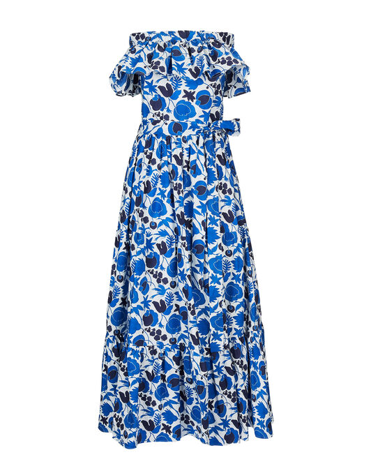 Yacht Dress La DoubleJ: Wildbird Blu Yacht Dress LaDoubleJ: Wildbird Blu DRE0030COT001