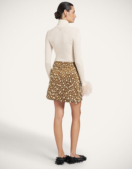 Short Skirt La DoubleJ: Spots Caramel Short Skirt La DoubleJ: Spots Caramel SKI0171JCQ155
