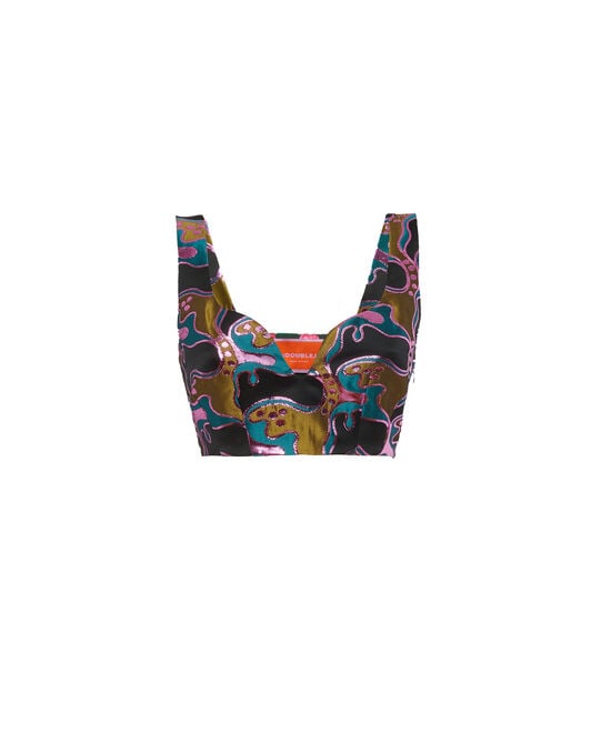 Baia Crop Top La DoubleJ: Spritz Blue Petrol Baia Crop Top La DoubleJ: Spritz Blue Petrol TOP0113JCQ062
