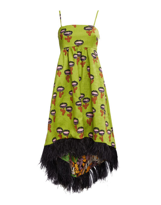 La Scala Dress La DoubleJ: Chirpy Cactus Verde La Scala Dress LaDoubleJ: Chirpy Cactus Verde DRE0160COT005