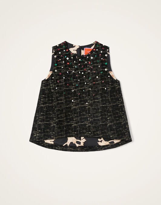 La Scala Top La DoubleJ: Bicolor Black La Scala Top La DoubleJ: Bicolor Black TOP0222WOL040