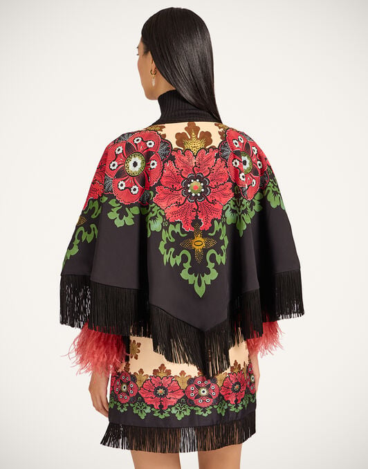 Reversible Mini Poncho La DoubleJ: Bounty Placée Red SCA0077VIS011