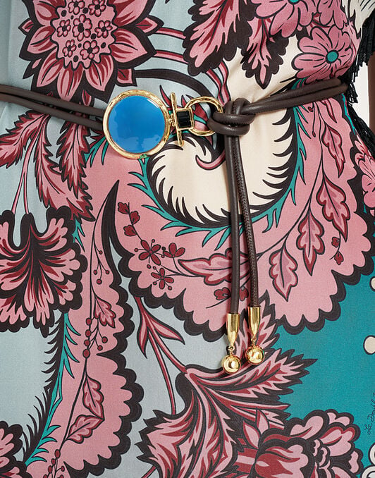 Shen Loop Belt La DoubleJ: 24K Gold Plate & Blue Enamel Shen Loop Belt La DoubleJ: 24K Gold Plate & Blue Enamel BEL0021BRA008