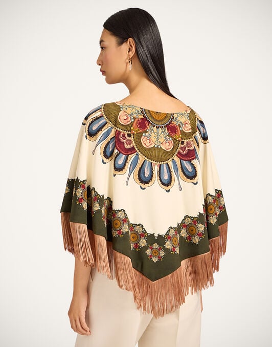 Reversible Mini Poncho La DoubleJ: Nucleus Placée Off White Reversible Mini Poncho La DoubleJ: Nucleus Placée Off White SCA0077VIS011