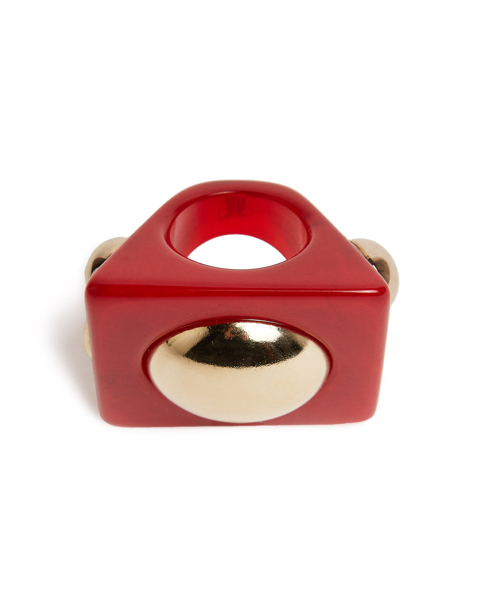 Hathor Square Ring La DoubleJ: Red RIN0003POL005