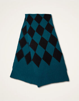 Argyle Scarf La DoubleJ: Green / Black SCA0029KNI064