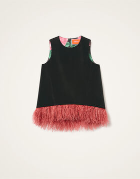 La Scala Top La DoubleJ: Solid Black TOP0013VEL011