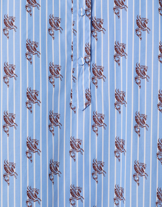 Poet Shirt La DoubleJ: Gryphos Light Blue Poet Shirt La DoubleJ: Gryphos Light Blue SHI0055COT059