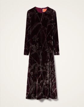 Long Sleeve Swing Dress La DoubleJ: Bamboo Burgundy DRE0184DEV004