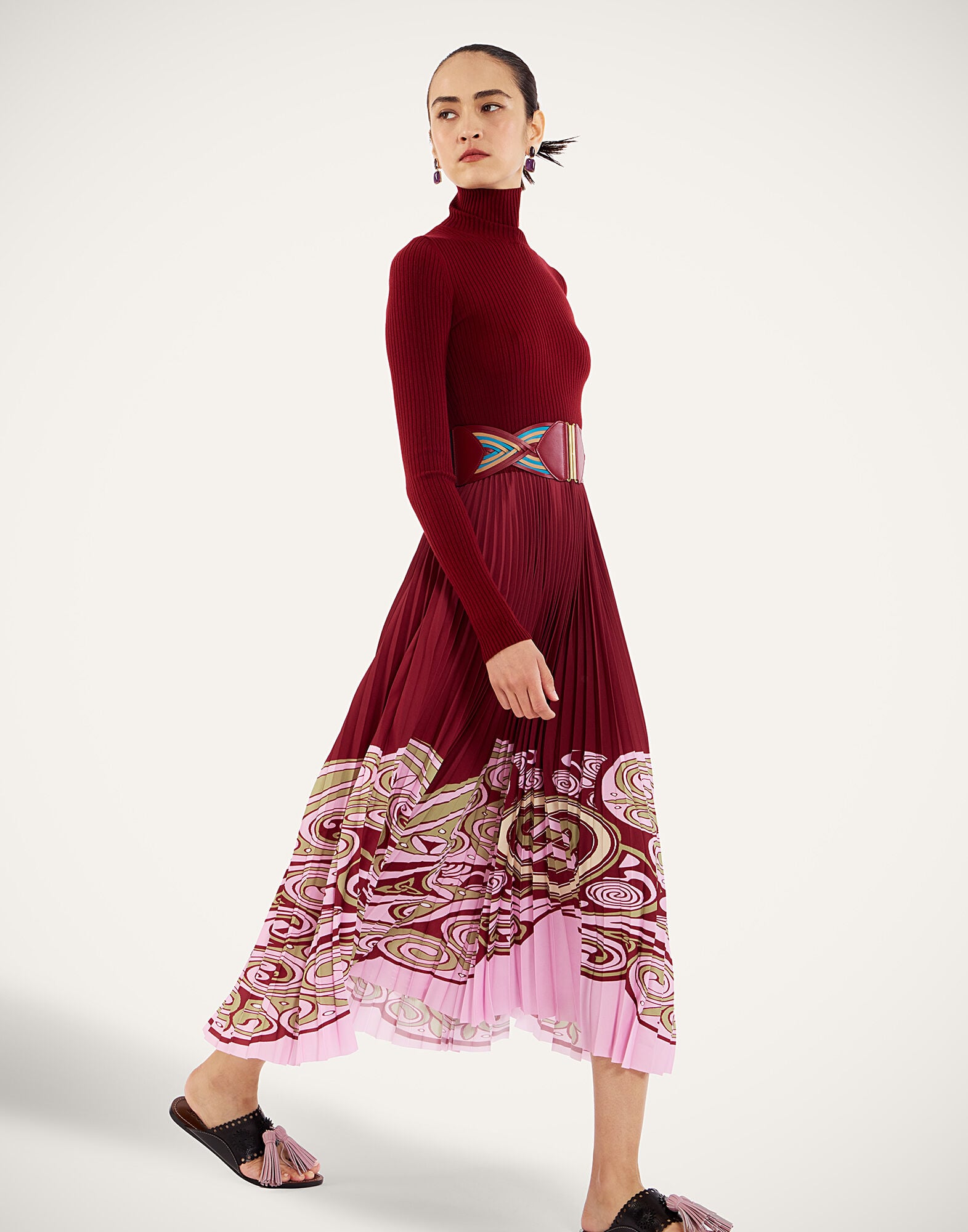 Moondance Knit Dress La DoubleJ: Kells Placée Burgundy Moondance Knit Dress La DoubleJ: Kells Placée Burgundy DRE1017KNI192