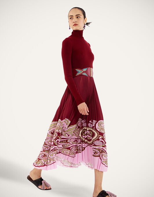 Moondance Knit Dress La DoubleJ: Kells Placée Burgundy Moondance Knit Dress La DoubleJ: Kells Placée Burgundy DRE1017KNI192