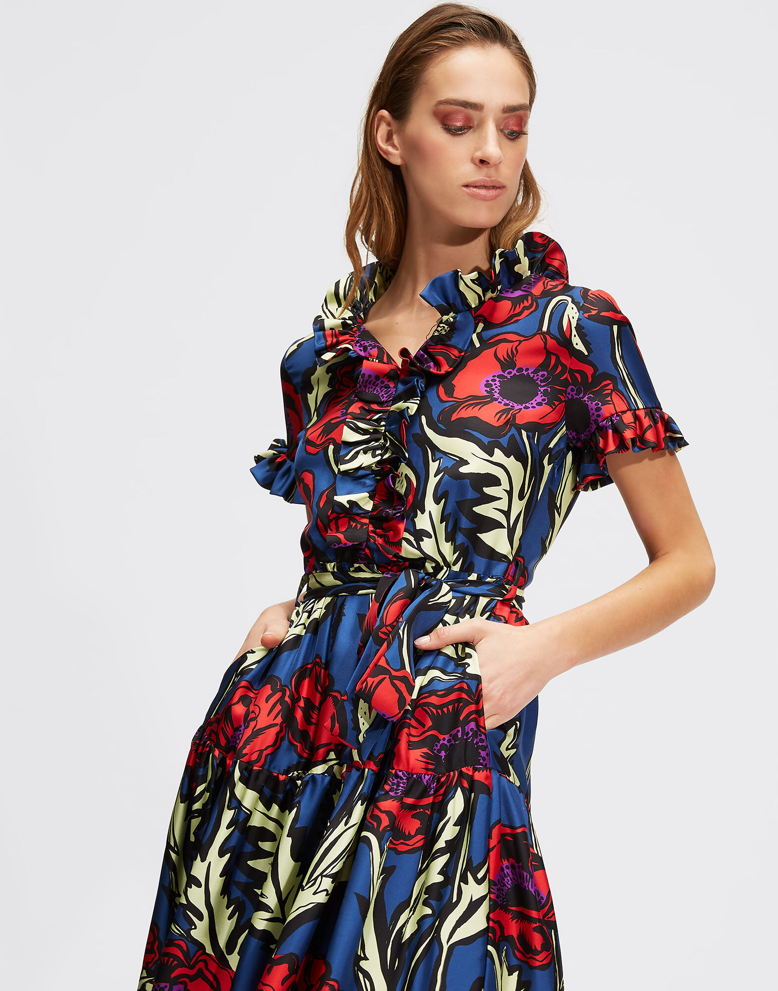 Long And Sassy Dress La DoubleJ: Big Blooms Long And Sassy Dress LaDoubleJ: Big Blooms DRE0017SIL001