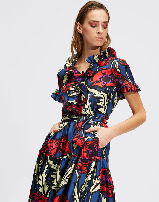 Long And Sassy Dress La DoubleJ: Big Blooms Long And Sassy Dress LaDoubleJ: Big Blooms DRE0017SIL001