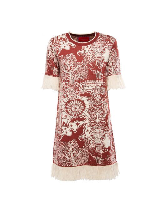 Jacquard Mini Dress La DoubleJ: Ionic Rust ed27_look_17
