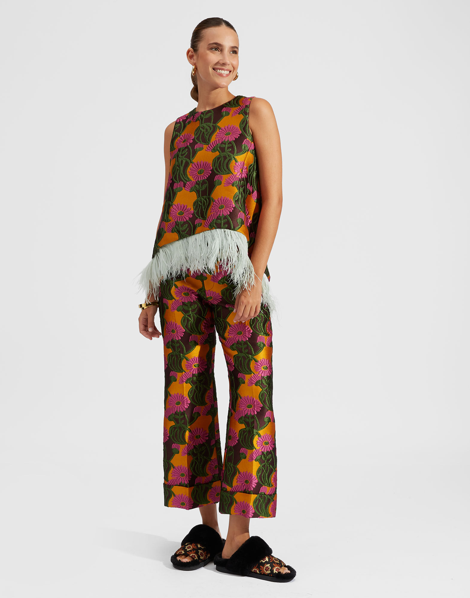 La Scala Top (With Feathers) La DoubleJ: Orange Gerber La Scala Top (With Feathers) La DoubleJ: Orange Gerber TOP0013JCQ060