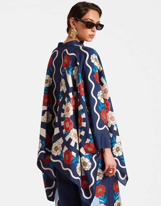 Foulard Shirt La DoubleJ: Whitsun Placée Blue Foulard Shirt La DoubleJ: Whitsun Placée Blue SHI0167LAC008
