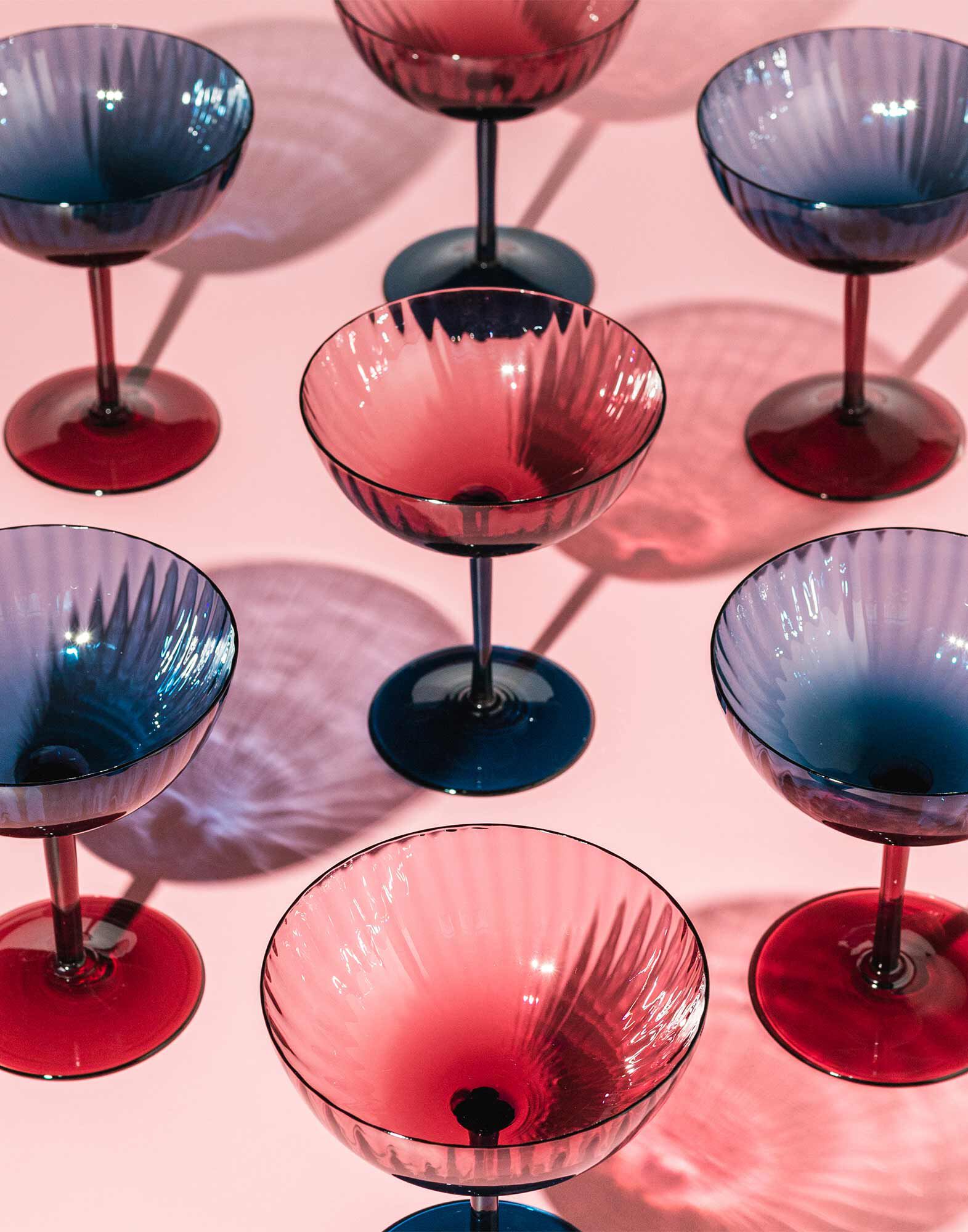 Champagne Coupe Set of 2 La DoubleJ: Blu Fumé Champagne Coupe Set of 2 La DoubleJ: Blu Fumé GLA0012MUR001