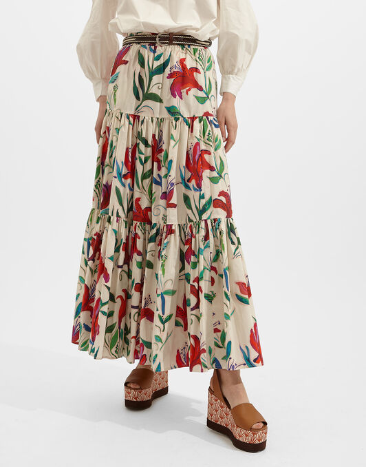 Big Skirt La DoubleJ: White Lily SKI0001COT001