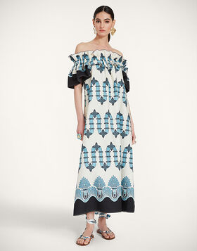 Breakfast Dress La DoubleJ: Scirocco Placée Ivory DRE0331COT039