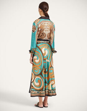 Sarong Skirt La DoubleJ: Kells Swirl Placée Camel SKI0122SIL029