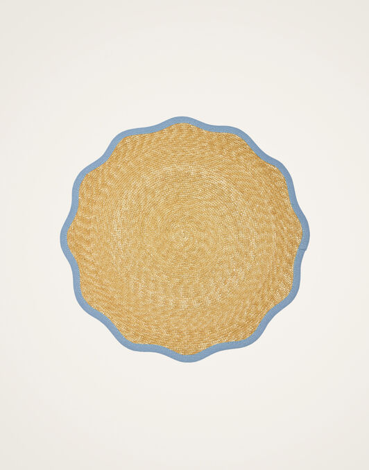 Straw Cloud Placemats Set Of 2 La DoubleJ: Solid Light Blue Straw Cloud Placemats Set Of 2 La DoubleJ: Solid Light Blue PMT0031STR001