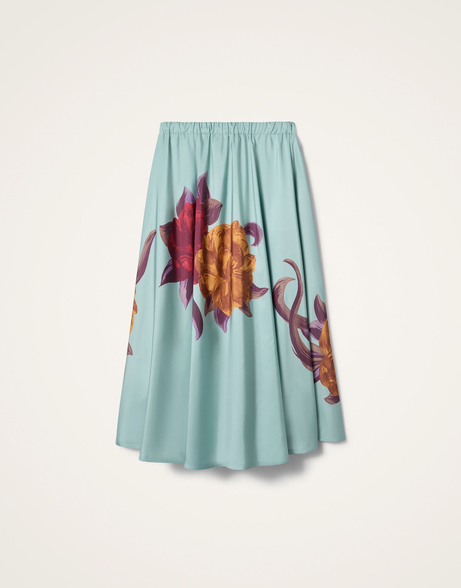 Drawstring Skirt La DoubleJ: Peony Placée Light Blue Drawstring Skirt La DoubleJ: Peony Placée Light Blue SKI0106SIL006