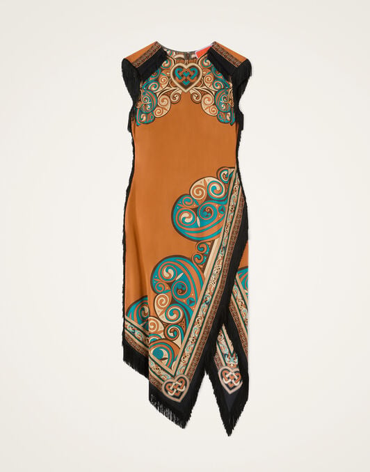 Scarf Dress La DoubleJ: Kells Placée Tobacco Scarf Dress La DoubleJ: Kells Placée Tobacco DRE0964SIL009