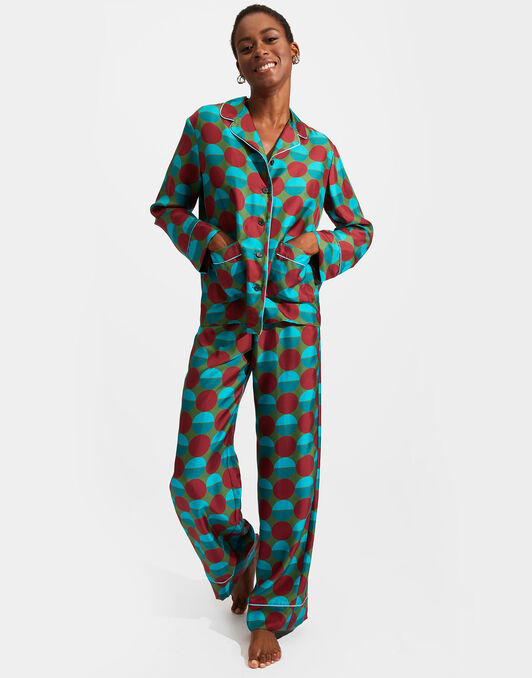 Silk Pajama La DoubleJ: Sfere Grandi Verde Silk Pajama La DoubleJ: Sfere Grandi Verde PJM0001SIL001