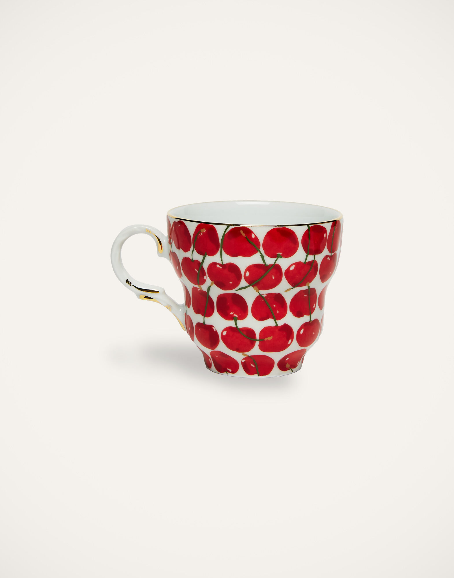 Big Mama Cup And Saucer La DoubleJ: Cherries Avorio Big Mama Cup And Saucer La DoubleJ: Cherries Avorio DIS0066CER001