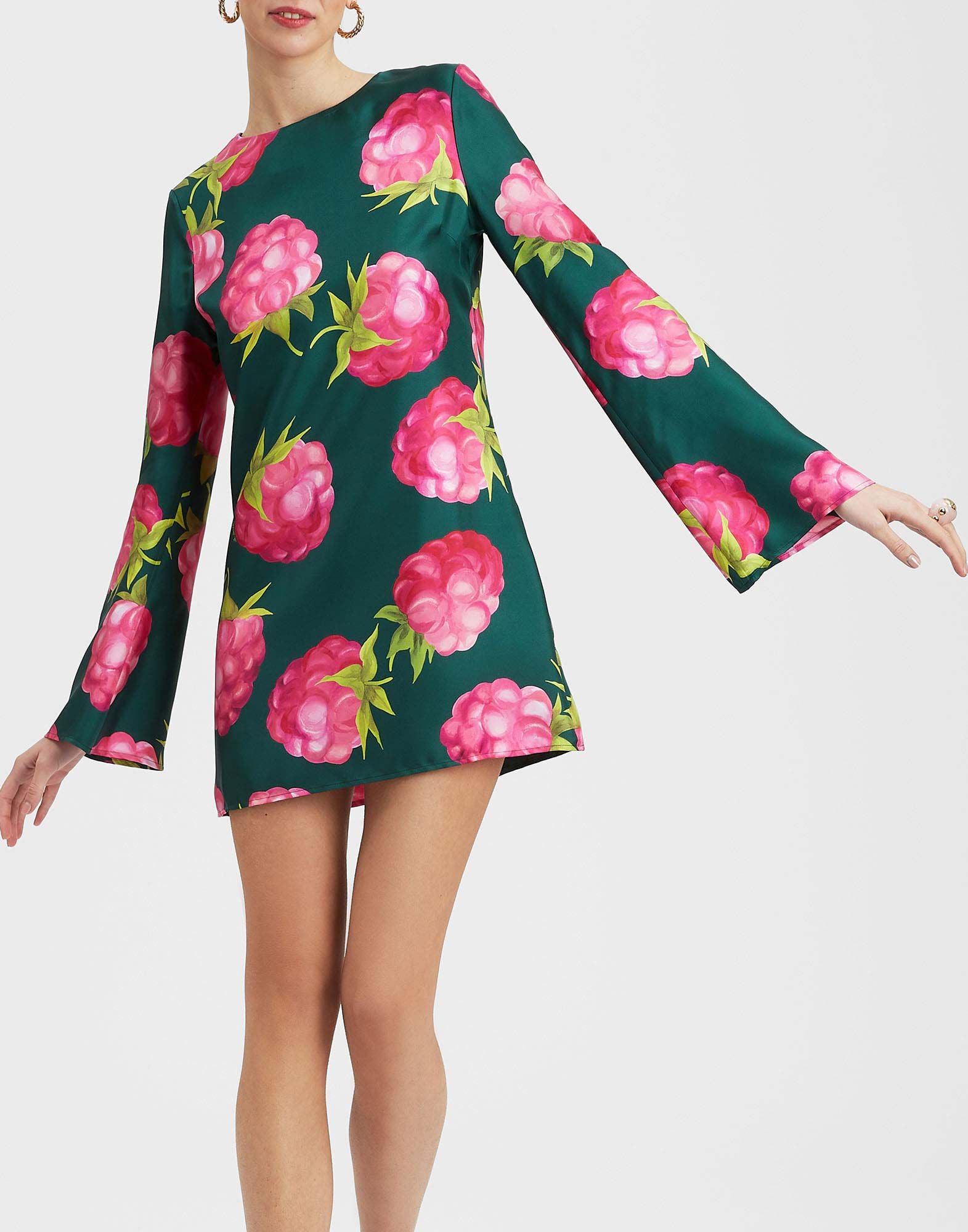 Mini Supreme Swing Dress La DoubleJ: Lampone Emerald DRE0652SIL001