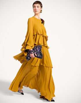 Naiad Dress La DoubleJ: Solid Dark Yellow DRE1012SIL025