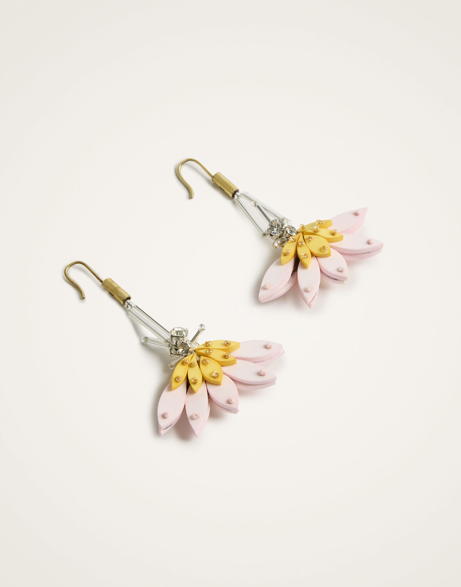 Cornucopia Pendant Earrings La DoubleJ: Pink Metallic Beads Cornucopia Pendant Earrings La DoubleJ: Pink Metallic Beads EAR0065POL016