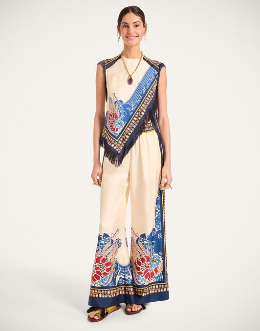 Palazzo Pants La DoubleJ: Lemuria Placée Blue Palazzo Pants La DoubleJ: Lemuria Placée Blue TRO0026SIL006