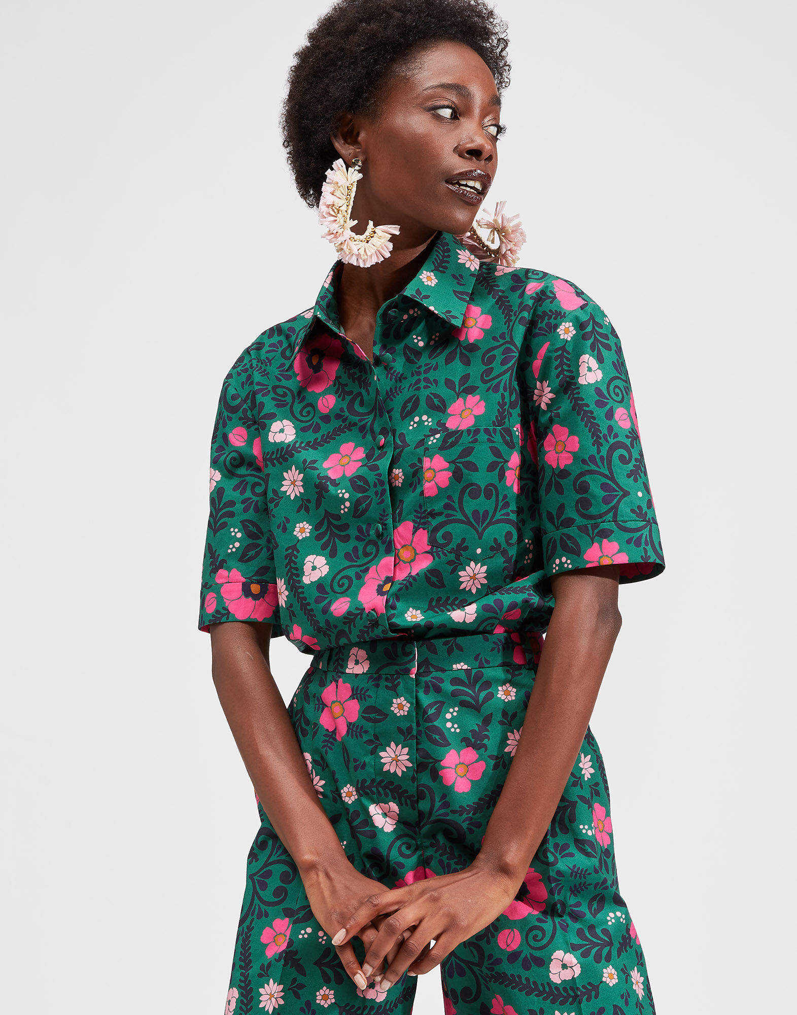 Clerk Shirt La DoubleJ: Heckfield Verde Clerk Shirt LaDoubleJ: Heckfield Verde SHI0020COT020
