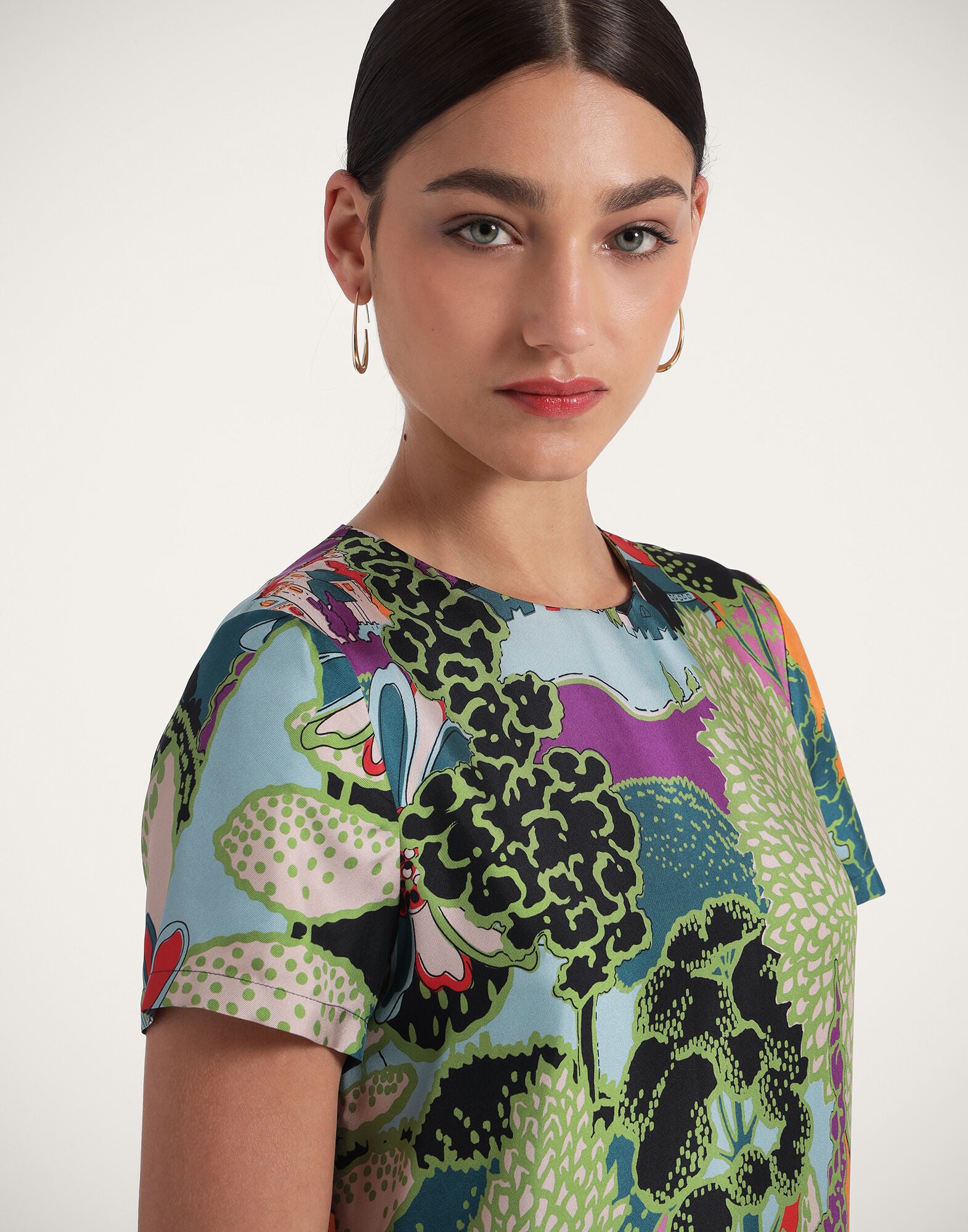 Swing Dress La DoubleJ: Paesaggio DRE0001SIL001
