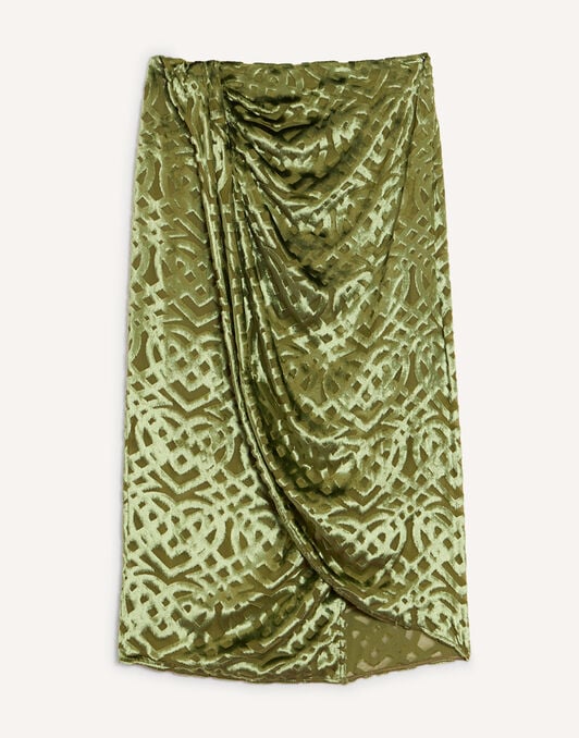 Drape Skirt La DoubleJ: Verona Green SKI0210VEL021