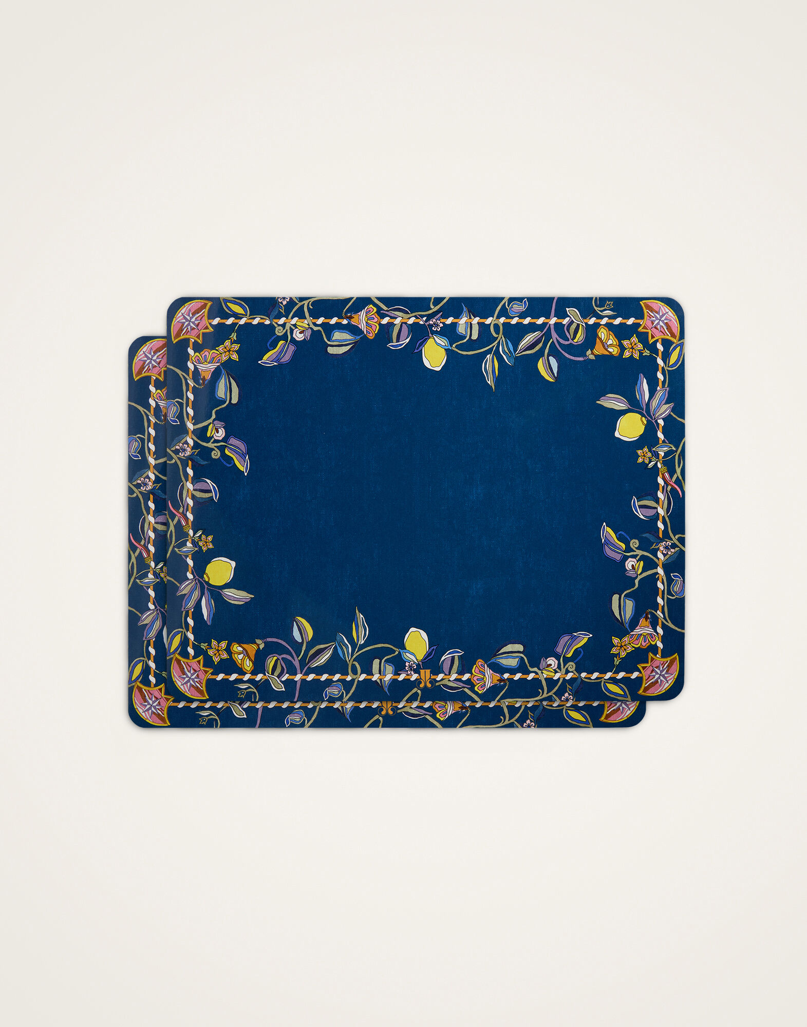 TV Placemats Set of 2 La DoubleJ: Borboni Blue TV Placemats Set of 2 La DoubleJ: Borboni Blue PMT0040CRK001