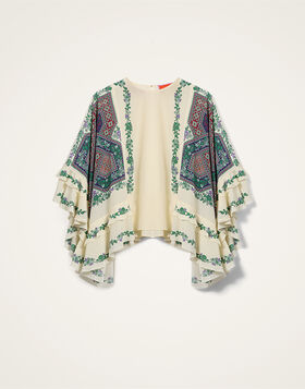 Galaxy Top La DoubleJ: Regalia Placée Ecru TOP0176CRE002