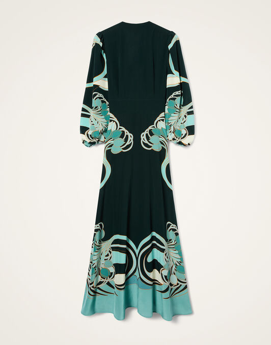 Long Camerino Dress La DoubleJ: Blooming Tulip Placée Dark Green Long Camerino Dress La DoubleJ: Blooming Tulip Placée Dark Green DRE0720CRE002