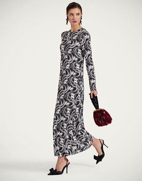 Long Sleeve Swing Dress La DoubleJ: Aperol Black & White DRE0831JER027