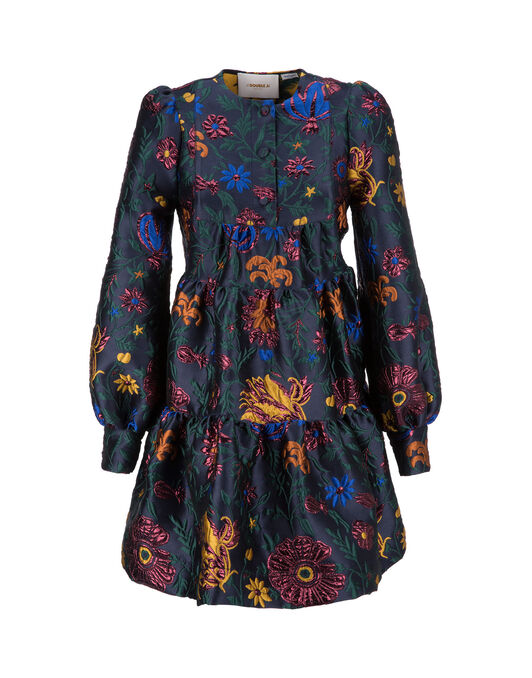 Peasant Dress LaDoubleJ: Dragonflower Lurex fw18_look_23