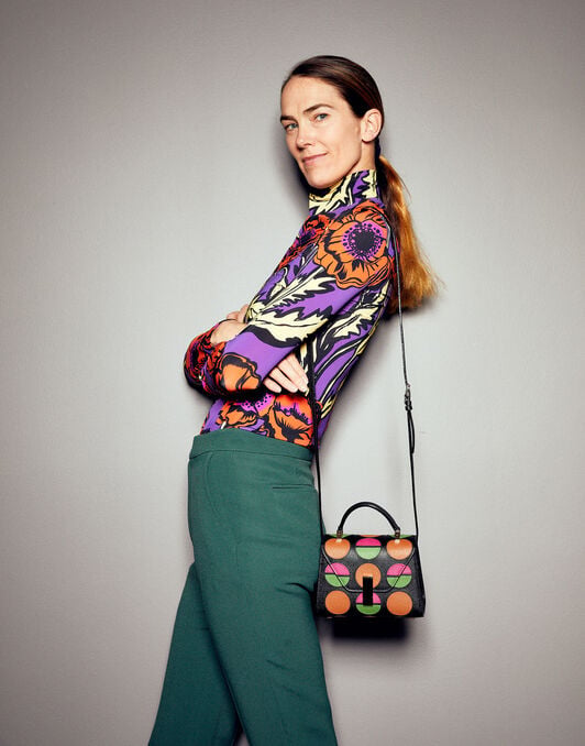 Turtleneck La DoubleJ: Big Blooms Viola Turtleneck LaDoubleJ: Big Blooms Viola SHI0030JER005